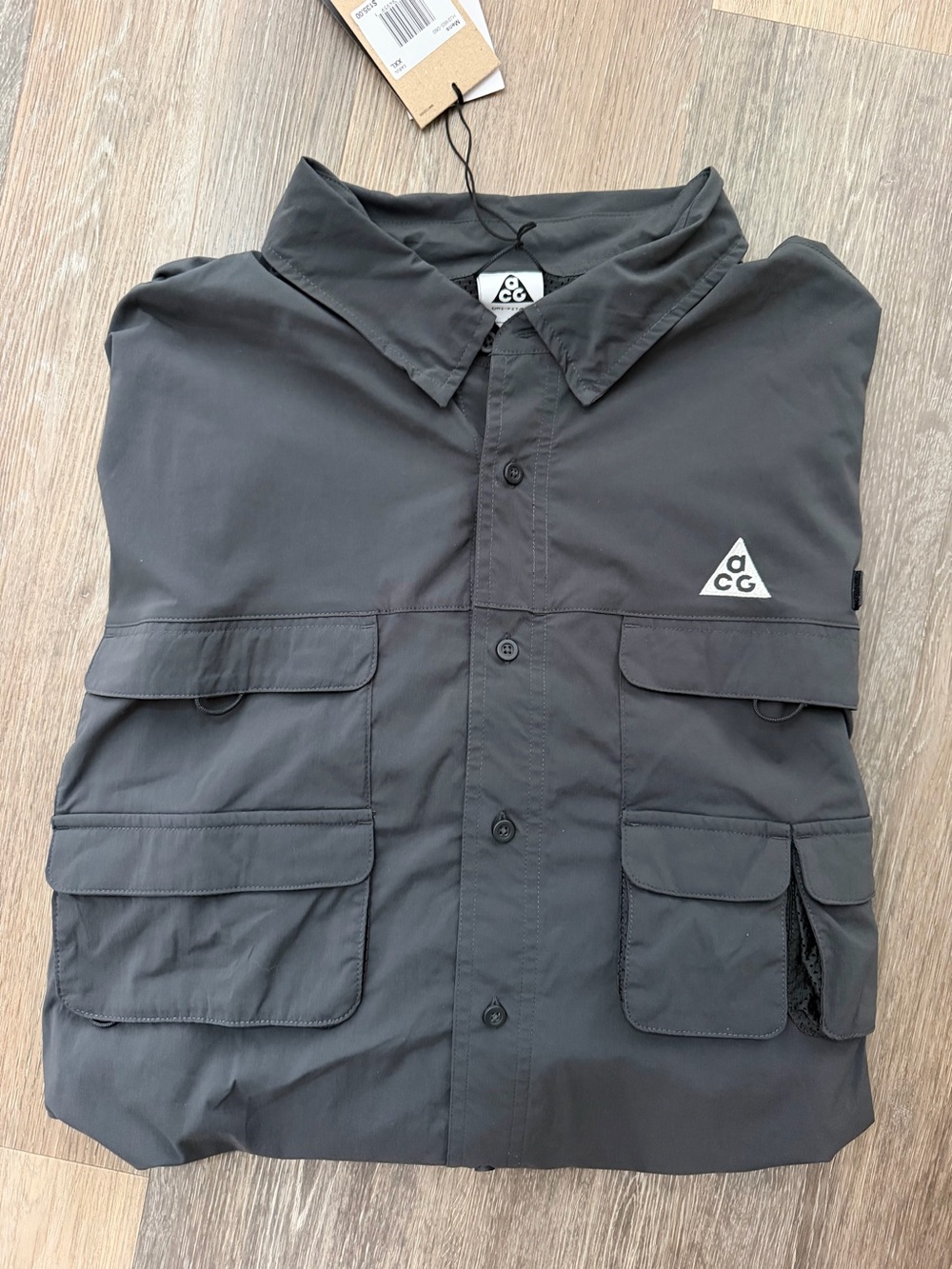 Nike ACG Dark Gray Utility Shirt Jacket with Logo